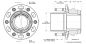 Preview: Spidertrax Pro Series Unit Bearing 6 on 6-1/2 x 5/8" Stud – technical detail 1