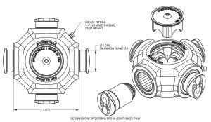 Spidertrax Pro Series U-Joint – technical detail 1
