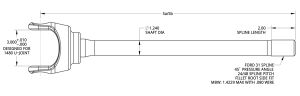 Preview: Spidertrax 1480 Inner Shaft 31 Spline, 6-38 in. – technische Darstellung 1