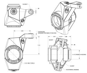 Spidertrax Ultimate Knuckle (3.5 in.) Chromoly, High Steering – technical detail 1