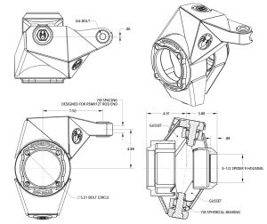 Spidertrax Ultimate Knuckle (3.5 in.) Chromoly, Standard Steering – technical detail 1