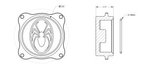 Spidertrax Ultimate Unit Bearing Drive Snout Cover – technical detail 1