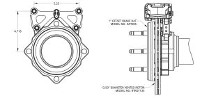 Spidertrax Rear Caliper Brackets for 13.5 in. Rotors – technical detail 1