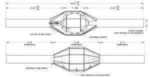 Spidertrax Spider 9 Housing (4 in.) Chromoly, True10 Gears – technical detail 1