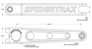 Spidertrax 7075-T6 Sway Bar Arms 10 in. Arm (Pair) – technical detail 1