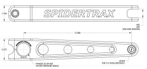 Spidertrax 7075-T6 Sway-Bar-Arme 12 in. Arm (Pair) – technische Darstellung 1