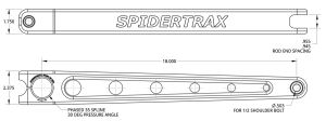 Spidertrax 7075-T6 Sway-Bar-Arme 18 in. Arm (Pair) – technische Darstellung 1