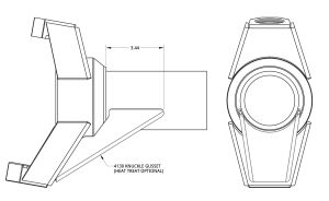 Spidertrax Heat Treated Knuckle Gussets 3-1/2" Housing – technical detail 1