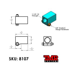 Preview: TMR Customs Square Pinch Bung for 1-1/4