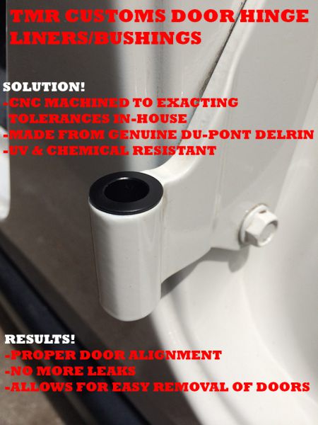 JEEP Delrin Door Hinge Liners - Fits Jeep CJ, YJ, TJ, LJ