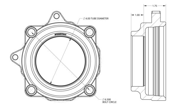 Spidertrax Pro Series Floater Ends (4 in.) Chromoly – technical detail 1