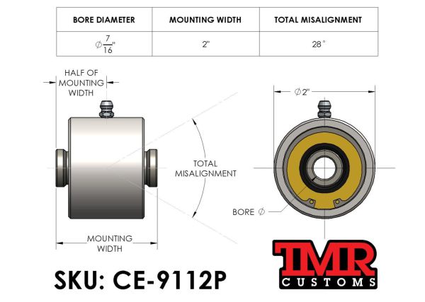 TMR Customs 2" Weld-On Johnny Joint – Bild 2