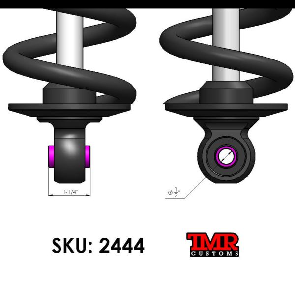TMR Customs Coil Over Shock Spacer (1/2" Bolt x 1-1/4" Mounting Width) – image 2